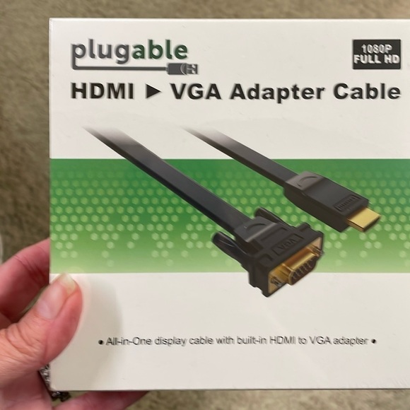 - Plugable HDMI to VGA adapter cable New in box unopened - Picture 1 of 2